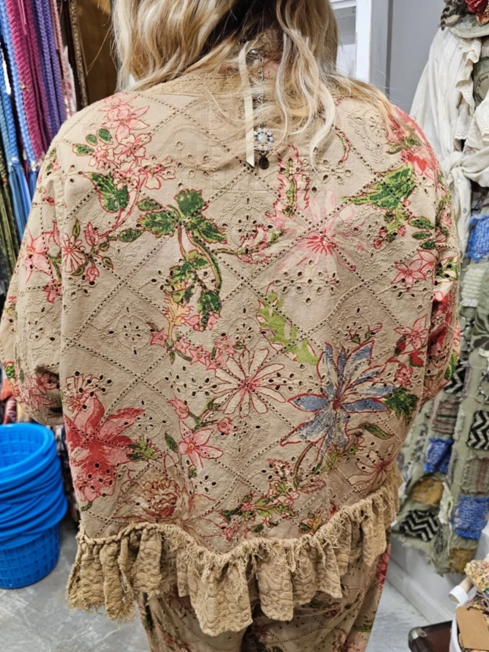 🎉 A RARE BIRD “TATTERED FLOWER “ A RARE BIRD HAND MADE TATTERED FLOWER JACKET